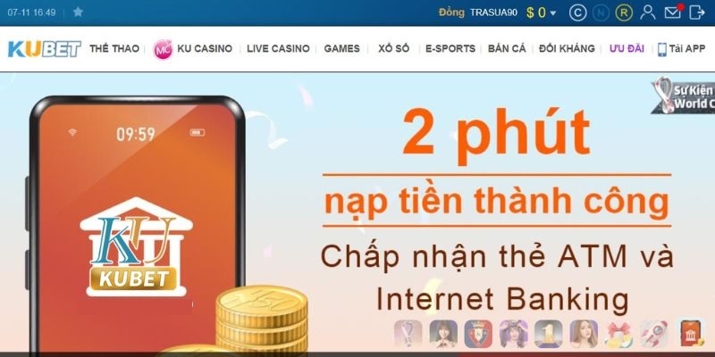 Hướng dẫn cách nạp tiền