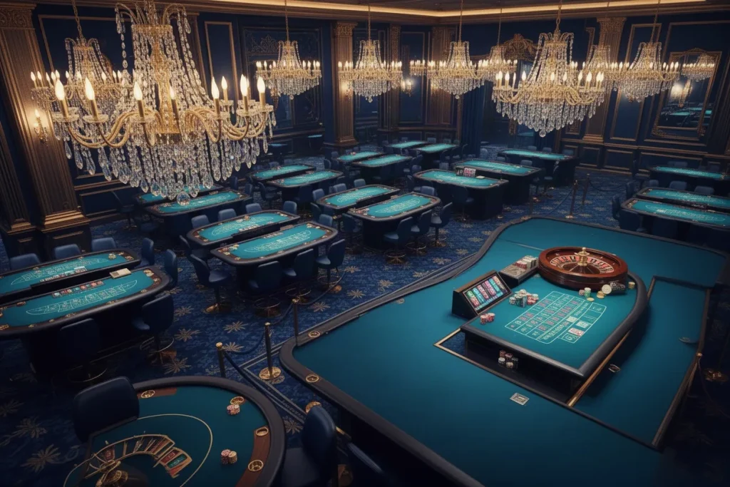 Ảnh minh hoạ sảnh casino cho mục tổng quan casino BJ88